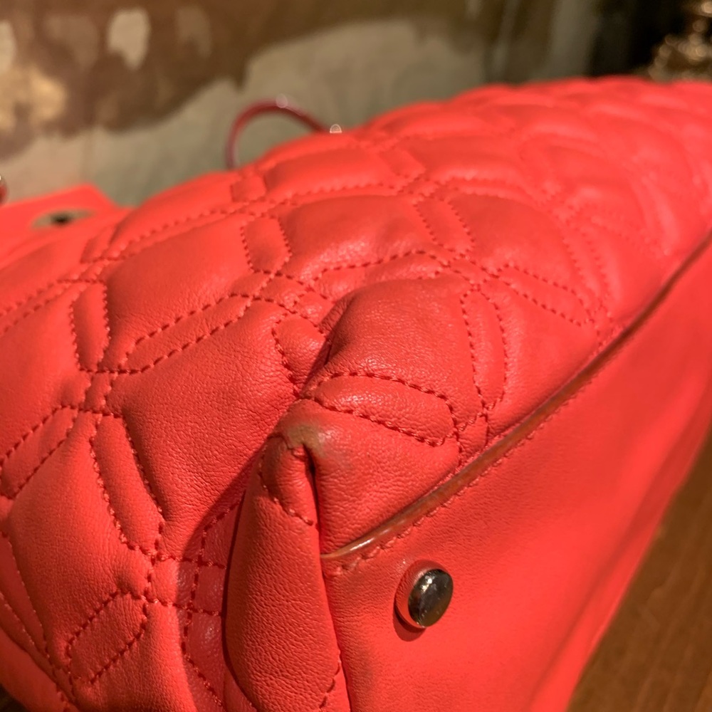 Kate Spade Quilted Aston Court Coral Leather&Chain - Picture 13 of 15